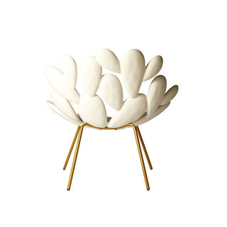 Qeeboo Armchair Filicudi White and Brass