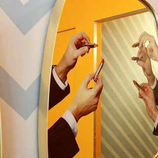 Seletti Shaped Mirror Toilet Paper Lipsticks H80,5 cm