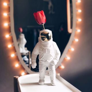 Seletti Cosmic Diner Starman - Jarrón de porcelana Al. 28 cm Blanco