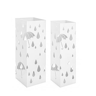 Andrea Bizzotto Umbrella Stand Drizzle Drops White 49x18 cm