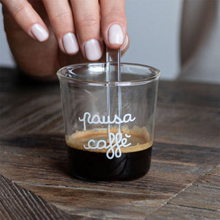 Simple Day Set de 4 vasos de espresso Pausa Caffè con agitadores incluidos
