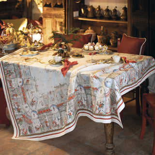 Tessitura Toscana Telerie Mantel navideño Compras navideñas 170x360 cm
