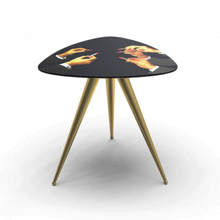 Seletti Wood Coffee Table Toiletpaper Lipsticks H48 cm Black