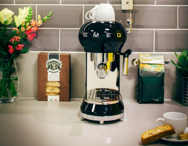 Smeg Espresso Coffee Machine Black 50's ECF01BLEU
