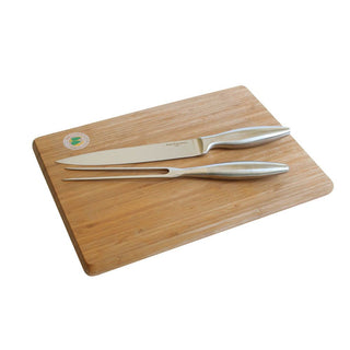 Andrea Fontebasso Tabla para asar con 2 cuchillos 36x26 cm Bambú