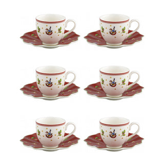 Villeroy & Boch Toy's Delight Set 6 Tazzine da Caffè con Piattino in Porcellana