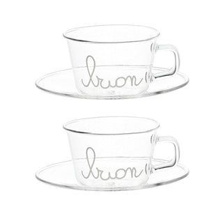 Simple Day Set 2 Coffee Cups with Saucer Buon Caffè 100 ml