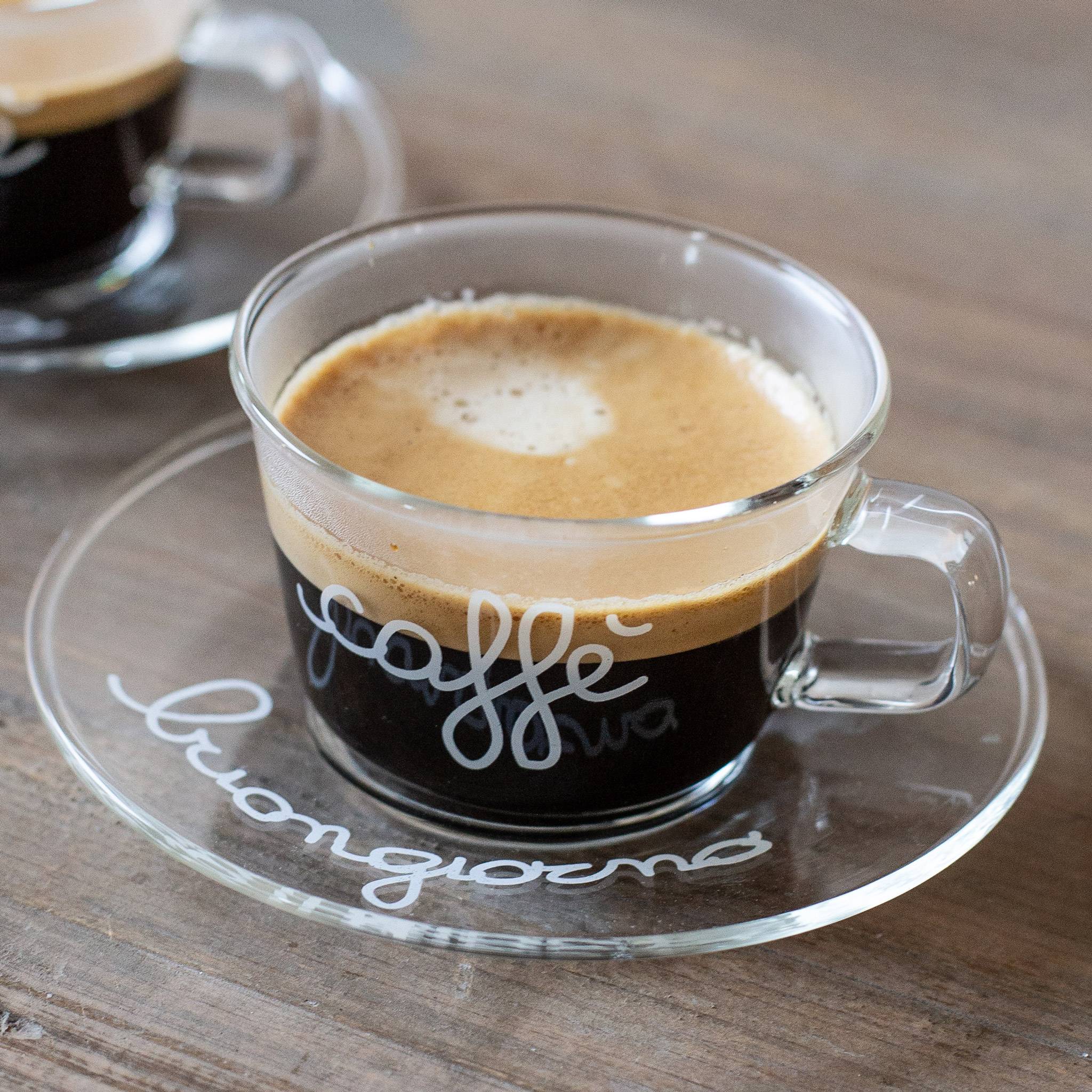 Simple Day Set 2 Coffee Cups with Saucer Buongiorno 100 ml – Le Gioie
