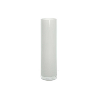 Tognana White Cylindrical Glass Vase 30 cm