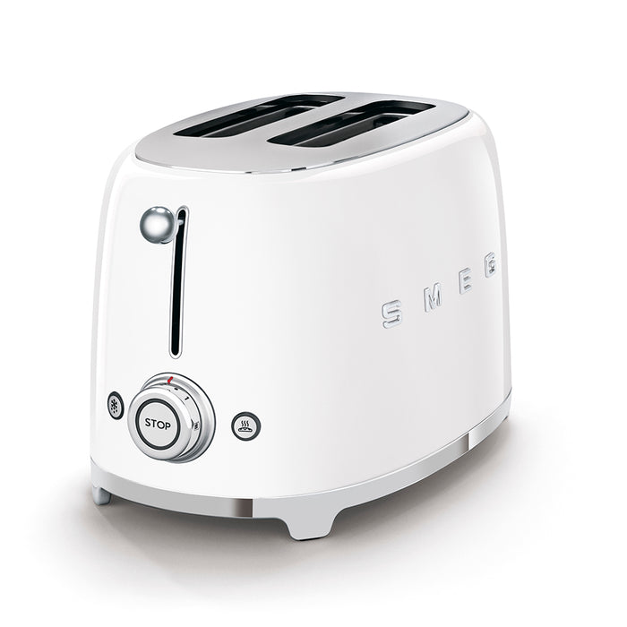Smeg Toaster 2 Slices White 50s Style TSF01WHEU