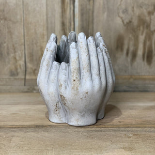 EDG Enzo de Gasperi Cement vase hands H22 cm