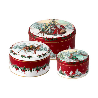 Villeroy &amp; Boch Winter Collage Accessories Set of 3 Sweet Boxes