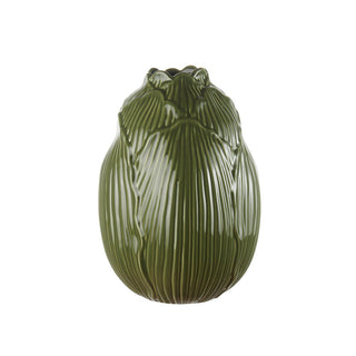 L'Oca Nera Vaso Alto in Ceramica Verde H29 cm