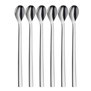 WMF Set 6 Long Drink Spoons Stainless Steel 22 cm