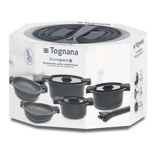Tognana Battery Of Pots and Pans 8 Pieces Avantspace Black
